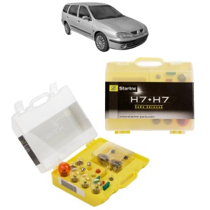 Kit trusa Set becuri H7 compatibila cu RENAULT Megane I Kombi van (KA_) din 2000-2003, bec far, semnalizare , pozitie, iluminare numar, frana, plafoniera, stop frana