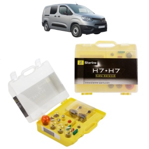 Kit trusa Set becuri H7 compatibila cu TOYOTA PROACE CITY VERSO MPV (BKY_) din 2019-2024, bec far, semnalizare , pozitie, iluminare numar, frana, plafoniera, stop frana