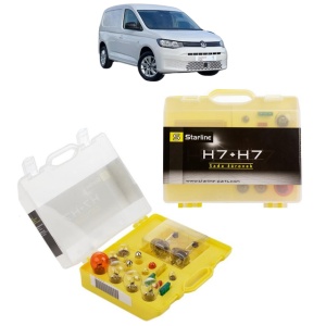 Kit trusa Set becuri H7 compatibila cu Volkswagen CADDY V MPV (SBB, SBJ) din 2020-2024, bec far, semnalizare , pozitie, iluminare numar, frana, plafoniera, stop frana