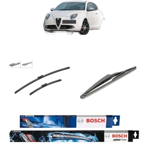 Set 3 stergatoare ALFA ROMEO MITO (955_) din 2008-2018, Bosch Aerotwin Multi, din cauciuc siliconat rezistent