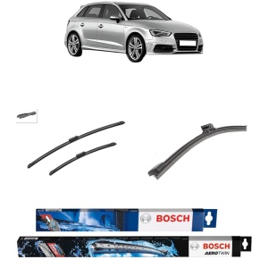 Set 3 stergatoare AUDI A3 Sportback (8VA, 8VF) din 2012-2020, Bosch Aerotwin, din cauciuc siliconat rezistent