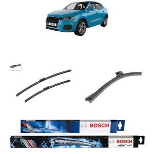 Set 3 stergatoare AUDI Q3 (F3B) din 2018-2024, Bosch Aerotwin, din cauciuc siliconat rezistent
