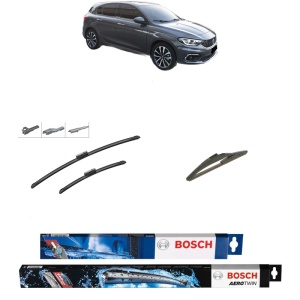 Set 3 stergatoare FIAT TIPO Hatchback (356_, 357_) din 2016-2022, Bosch Aerotwin Multi, din cauciuc siliconat rezistent