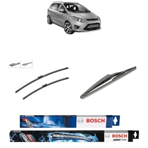 Set 3 stergatoare FORD C-MAX II (DXA/CB7, DXA/CEU) din 2010-2019, Bosch Aerotwin, din cauciuc siliconat rezistent
