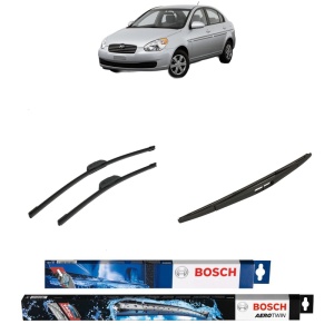 Set 3 stergatoare HYUNDAI ACCENT III Saloon (MC) din 2005-2010, Bosch Aerotwin Retrofit, din cauciuc siliconat rezistent
