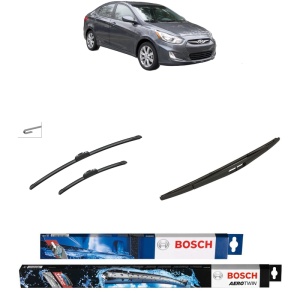 Set 3 stergatoare HYUNDAI ACCENT IV Saloon (RB) din 2010-2017, Bosch Aerotwin Retrofit, din cauciuc siliconat rezistent