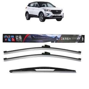 Set 3 stergatoare HYUNDAI CRETA din 2016-2021, Derby, din cauciuc siliconat rezistent - Img 1