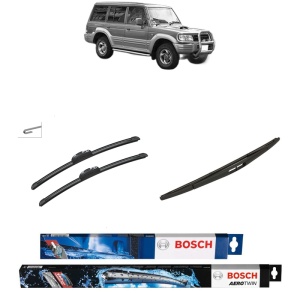 Set 3 stergatoare HYUNDAI GALLOPER II (JK-01) din 1998-2003, Bosch Aerotwin Retrofit, din cauciuc siliconat rezistent