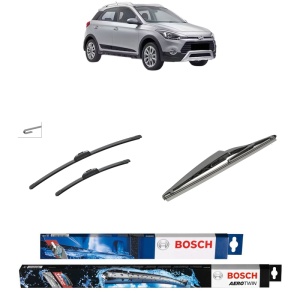 Set 3 stergatoare HYUNDAI i20 ACTIVE (IB, GB) din 2015-2018, Bosch Aerotwin Retrofit, din cauciuc siliconat rezistent