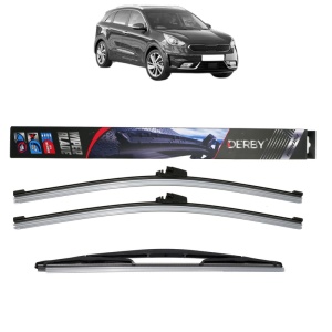 Set 3 stergatoare KIA NIRO I (DE) din 2016-2022, Derby, din cauciuc siliconat rezistent