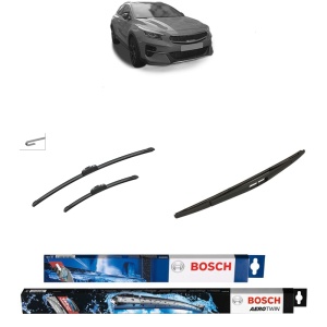 Set 3 stergatoare KIA XCEED (CD) din 2019-2025, Bosch Aerotwin Retrofit, din cauciuc siliconat rezistent