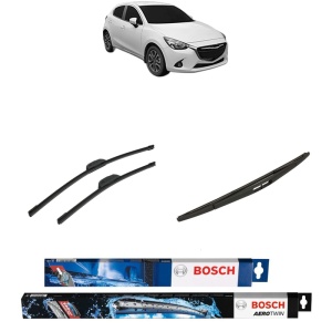 Set 3 stergatoare MAZDA 2 Hatchback (DL, DJ) din 2014-2021, Bosch Aerotwin Retrofit, din cauciuc siliconat rezistent