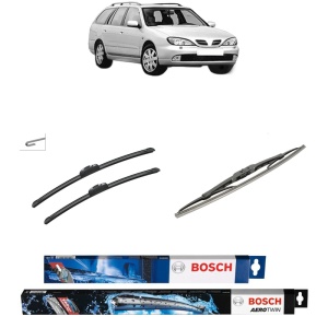 Set 3 stergatoare NISSAN PRIMERA Traveller (WP11) din 1996-2001, Bosch Aerotwin Retrofit, din cauciuc siliconat rezistent