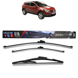 Set 3 stergatoare NISSAN QASHQAI +2 (JJ10E) din 2007-2014, Derby, din cauciuc siliconat rezistent