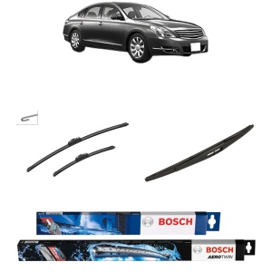 Set 3 stergatoare NISSAN TEANA II (J32) din 2008-2013, Bosch Aerotwin Retrofit, din cauciuc siliconat rezistent