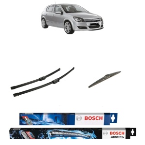 Set 3 stergatoare OPEL ASTRA H (A04) din 2004-2014, Bosch Aerotwin, din cauciuc siliconat rezistent