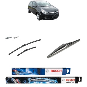 Set 3 stergatoare OPEL CORSA D (S07) din 2006-2014, Bosch Aerotwin Multi, din cauciuc siliconat rezistent