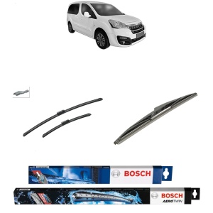 Set 3 stergatoare PEUGEOT PARTNER ORIGIN Box Body/MPV (G_) din 2008-2015, Bosch Aerotwin, din cauciuc siliconat rezistent