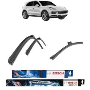Set 3 stergatoare PORSCHE CAYENNE (9YA) din 2017-2021, Bosch Aerotwin, din cauciuc siliconat rezistent
