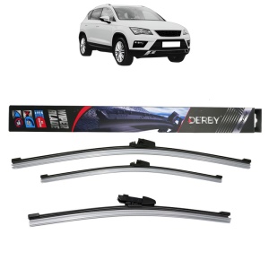 Set 3 stergatoare SEAT ATECA (KH7, KHP) din 2016-2021, Derby, din cauciuc siliconat rezistent - Img 1