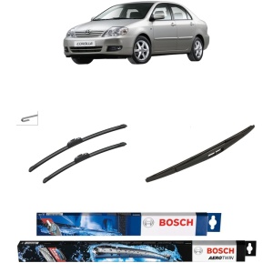 Set 3 stergatoare TOYOTA COROLLA Saloon (_E12_) din 2001-2008, Bosch Aerotwin Retrofit, din cauciuc siliconat rezistent
