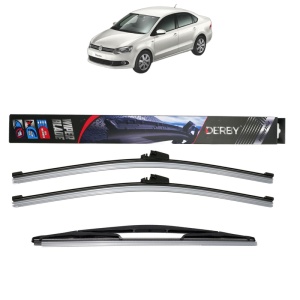Set 3 stergatoare VOLKSWAGEN POLO V Saloon (602, 604, 612, 614) din 2010-2022, Derby, din cauciuc siliconat rezistent