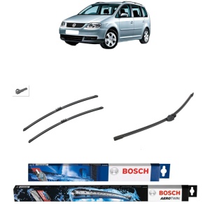 Set 3 stergatoare VOLKSWAGEN TOURAN Box Body/MPV (1T1, 1T2) din 2003-2010, Bosch Aerotwin, din cauciuc siliconat rezistent