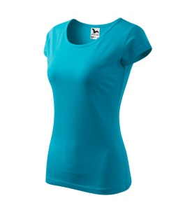 Set 3 tricouri simple dama din bumbac 100%, Elegant casual cu decolteu femei, alb, turcoaz, albastru 122 - Img 5