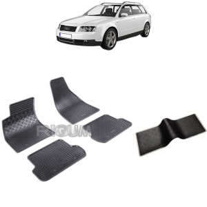 Set 5 covorase auto AUDI A4 B6 din 11.2001 - 10.2004, cu covoras tunel median, Caroserie COMBI