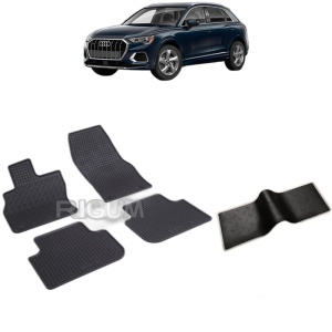 Set 5 covorase auto AUDI Q3 II din 08.2018 - 2026, cu covoras tunel median, Caroserie SUV