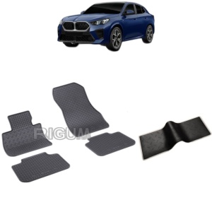 Set 5 covorase auto BMW X2 U10 din 03.2024 - 2026, cu covoras tunel median, Caroserie SUV