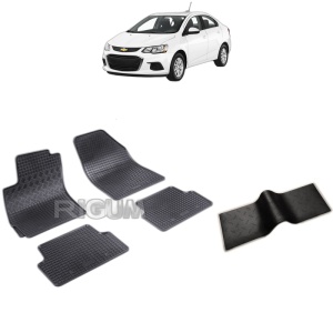 Set 5 covorase auto CHEVROLET AVEO T300 din 07.2011 - 2026, cu covoras tunel median, Caroserie SEDAN