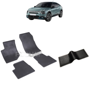 Set 5 covorase auto CITROEN C4 III din 12.2020 - 2026, cu covoras tunel median, Caroserie HATCHBACK