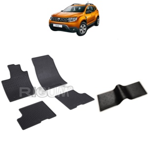 Set 5 covorase auto DACIA DUSTER II din 01.2018 - 05.2024, cu covoras tunel median, Caroserie SUV