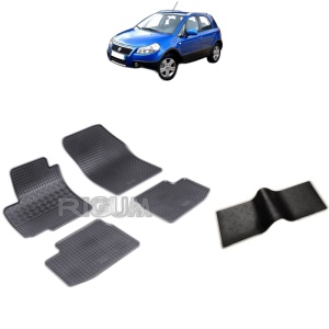 Set 5 covorase auto FIAT SEDICI din 2006 - 08.2013, cu covoras tunel median, Caroserie SUV