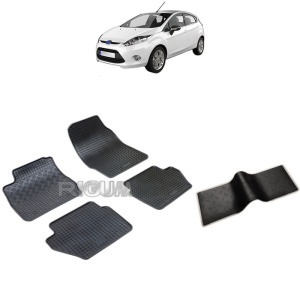 Set 5 covorase auto FORD FIESTA VI din 10.2008 - 06.2017, cu covoras tunel median, Caroserie HATCHBACK