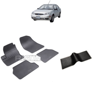Set 5 covorase auto FORD FOCUS II din 2004 - 02.2011, cu covoras tunel median, Caroserie SEDAN