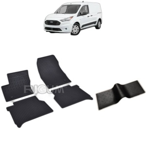 Set 5 covorase auto FORD TRANSIT CONNECT III FACELIFT din 2019 - 2023, cu covoras tunel median, Caroserie VAN