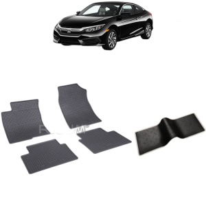 Set 5 covorase auto HONDA CIVIC X din 05.2017 - 10.2022, cu covoras tunel median, Caroserie SEDAN