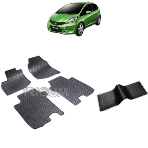 Set 5 covorase auto HONDA JAZZ II din 11.2008 - 08.2015, cu covoras tunel median, Caroserie HATCHBACK