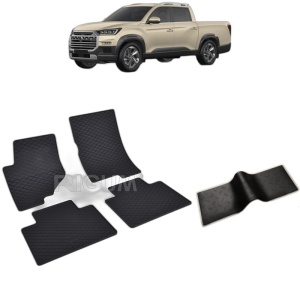 Set 5 covorase auto KGM MUSSO FABRICATIE 2025 - 2026, cu covoras tunel median, Caroserie PICK-UP
