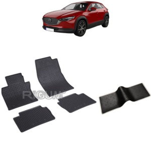 Set 5 covorase auto MAZDA CX -30 din 08.2019 - 2026, cu covoras tunel median, Caroserie SUV