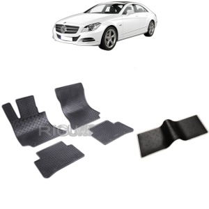 Set 5 covorase auto MERCEDES CLS C218 din 01.2011 - 02.2018, cu covoras tunel median, Caroserie COUPE C218 / X218