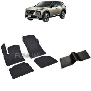 Set 5 covorase auto NISSAN X-TRAIL E-POWER din 09.2022 - 2026, cu covoras tunel median, Caroserie SUV