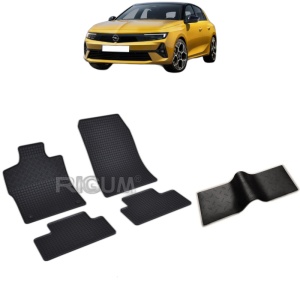 Set 5 covorase auto OPEL ASTRA L din 2022 - 2026, cu covoras tunel median, Caroserie HATCHBACK