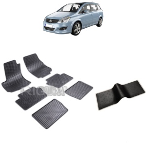 Set 5 covorase auto OPEL ZAFIRA B din 05.2005 - 2014, cu covoras tunel median, Caroserie VAN 7 LOCURI
