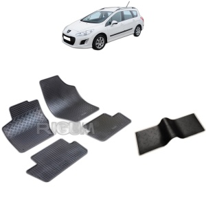 Set 5 covorase auto PEUGEOT 308 I din 10.2007 - 05.2014, cu covoras tunel median, Caroserie COMBI