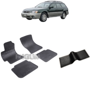 Set 5 covorase auto SUBARU OUTBACK III din 2003 - 2009, cu covoras tunel median, Caroserie COMBI