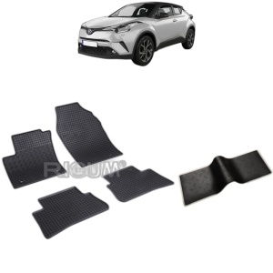Set 5 covorase auto TOYOTA C-HR HYBRID din 01.2017 - 12.2023, cu covoras tunel median, Caroserie SUV
