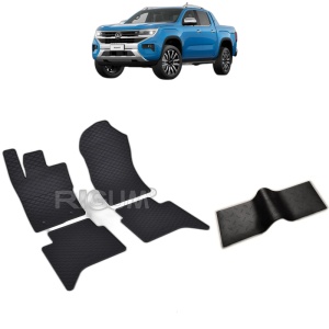 Set 5 covorase auto VOLKSWAGEN AMAROK din 2022 - 2026, cu covoras tunel median, Caroserie PICK-UP